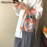 Weiyinxing Design Knitted Handbags Wrist Bags For Women Knitted Women's Handbag Ladies Carry Tote bag pouch sac a main femme