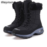 Weiyinxing 2023 Platform Boots Winter Shoes Women Snow Boots Platform Keep Warm Ankle Boots with Thick Fur Heels Botas Mujer Cute