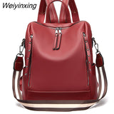 Weiyinxing Women Backpack Women's Leather Backpack Female School Backpack Women Shoulder Bag for Teenage Girls Travel Back Rucksack