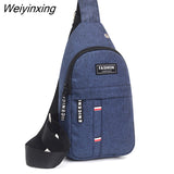 Weiyinxing Men Canvas Multifunction Shoulder Bag Crossbody Bag On Shoulder Travel Sling Bag Pack Messenger Pack Chest Bag For Male