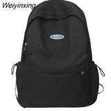 Weiyinxing Women Male Trendy Backpack Men Female Black Travel Book Bag Fashion Lady Laptop College Backpack Girl Boy Leisure School Bag