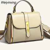 Weiyinxing Leather Women Handbag Soft Cowhide Fashion Women Shoulder Bag Luxury Brand Designer Female Crossbody Bag Ladies Tote Sac