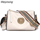 Weiyinxing Women Genuine Leather Handbags Designer Rotating metal lock Ladies Shoulder Bags Fashion New Luxury Brand Female Messenger Bag