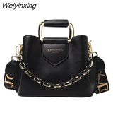 Weiyinxing New Women Top-handle Mini Bucket Bag Pure Color Luxury Designer Handbags Quality Leather Messenger Shoulder Cross Bag