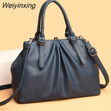 Weiyinxing Women Large Capacity Shoulder Crossbody Bags High Quality Soft Leather Ladies Handbags Luxury Designer Female Messenger Tote Sac