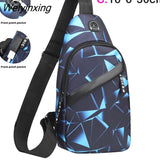 Weiyinxing Men'S Waist Bag Pack Messenger Bag Wallet Purse Reflective Sports Running Man Belt Pouch Canvas Designer Travel Shoulder Bag Man