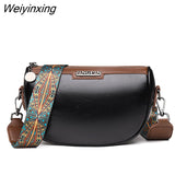 Weiyinxing Oil Wax Genuine Leather Ladies Handbags Fashion Women Shoulder Bags Vintage Solid Color Cow Leather Female Crossbody Sac