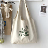 Weiyinxing Reusable Foldable Shoulder Bag Large Capacity Handbags Casual Cute Bag for Women Shopping Bags