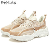 Weiyinxing Sneakers Women 2023 New Breathable Mesh Shoes Flat Anti-Slip Woman Sneakers Outdoor Trainer Female Zapatos De Mujer