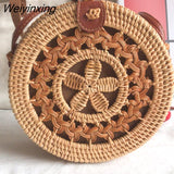 Weiyinxing Round Mulit Style Straw Bag Handbags Women Summer Rattan Bag Handmade Woven Beach Circle Bohemia Handbag New Fashion