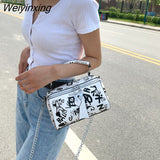 Weiyinxing Luxury Design Women Leather Handbags and Purse Fashion Crossbody Bags for Women Graffiti Handbags Shoulder Bags Women Bag 911