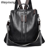 Weiyinxing New Women Backpack Designer high quality Leather Women Bag Fashion School Bags Large Capacity Travel Backpacks mochila