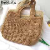 Weiyinxing straw women shoulder bags rattan handbags wicker woven summer beach bag lady large capacity tote female bali purses 2023