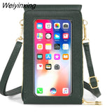 Weiyinxing Women New Fashion Touch Screen Shoulder Bag Large Capacity Multi-function Wallet Trend Solid Crossbody Phone Bags for Women 2023