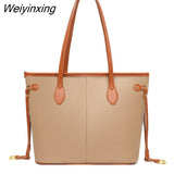 Weiyinxing Women Genuine Lether Crossbody Bag High Quality Handbag Girl Simple Tote Bag High Capacity Commuter Stylish Female Shoulder Bags