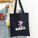 Weiyinxing Canvas Bag for Women New Shopper Handbags Reusable Canvas Shoulder Tote Bag school bags for girl Casual tote bags