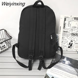 Weiyinxing Bag Male Student Shoulders Large Capacity Couple Backpack Fashion Cool Backpack Female College Teen Computer Bag Mochila