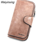 Weiyinxing Women's Wallet Made of Leather Wallets Three Fold VINTAGE Womens Purses Mobile Phone Purse Female Coin Purse Carteira Feminina