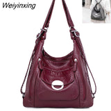 Weiyinxing Leather Luxury Handbags women bags designer Multifunction Shoulder Bags for Women Luxury Soft Large Capacity Casual Tote Bag