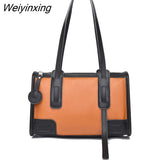 Weiyinxing Genuine Leather Women Handbags Fashion Luxury Brand Large Shoulder Bags High Quality Soft Cowhide Female Messenger Bag Tote