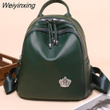 Weiyinxing Designer Women Travel Backpack High Quality Soft PU Leather Women Backpack Fashion Girls School Backpack Women Backpack