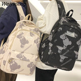 Weiyinxing Cartoon Waterproof Nylon Women Backpack Large Capacity Men Cool Travel Bag Premium Laptop Backpack Unisex Big Schoolbag