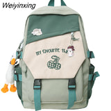 Weiyinxing Teenage Girl College Student Backpack Fashion Women Laptop Backpack Large Capacity Female Schoolbag Waterproof Travel Bag