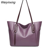 Weiyinxing Quality Soft Leather Women Handbags Vintage Luxury Female Shoulder Bag Designer Tote Sac High Capacity Female Crossbody Bag