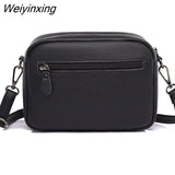 Weiyinxing Leather Real Cowhide Women's Casual Fashion Bag Women Messenger Bag Small Shoulder Bag Crossbody Bags for Women Handbags