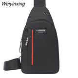 Weiyinxing Men Canvas Multifunction Shoulder Bag Crossbody Bag On Shoulder Travel Sling Bag Pack Messenger Pack Chest Bag For Male