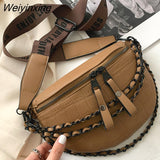 Weiyinxing Chain Waist Bag Phone Pack And Purse For Women Waist Belt Bags Stone pattern Female Fanny pack Fashion Brand Waist pack