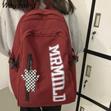 Weiyinxing High Quality Large Capacity Student Backpack Fashion Casual Solid Color Schoolgirl Schoolbag Waterproof Travel Bag New