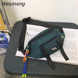 Weiyinxing Product Unisex Pure Color Shoulder Bag Fashion Casual Mini Boys Girls Chest Package Inclined Shoulder Bag Nylon Cool style