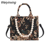 Weiyinxing Bags Women Brand Canvas Large Square Handbag For Women Classic Shoulder Bags Women 2023 Luxury Women Crossbody Bag