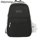 Weiyinxing Women Green Laptop Waterproof School Bag Female Fashion Lady High Capacity College Backpack Cute Girl Travel Book Bag New