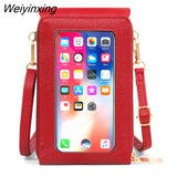 Weiyinxing Women New Fashion Touch Screen Shoulder Bag Large Capacity Multi-function Wallet Trend Solid Crossbody Phone Bags for Women 2023