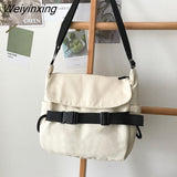 Weiyinxing Designer Women's Handbags Large Capacity Solid Women Shoulder Bags Korean Fashion Canvas Casual Female Bags Crossbody