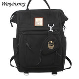 Weiyinxing Double Zipper Multifunction Women Backpack School Bags Teenage Girls Student Shoulder Bag Laptop Backpack Cute Mochila