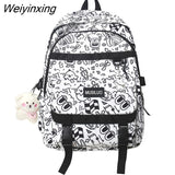 Weiyinxing Waterproof Cartoon Print College Fashion Kawaii Female Trendy Book Bag Girl Travel Laptop Backpack Women Leisure School Bag