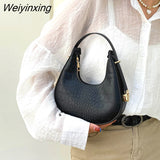 Weiyinxing Women Crocodile Pattern Underarm Bag Versatile Handbags for Women 2023 New Fashion Texture Dumpling Bag Shoulder Bag