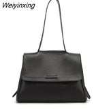 Weiyinxing FASHION Korean Style Minimalist PU Leather Crossbody Bags for Women Soft Shoulder Bags for Women Large Capacity Handbag