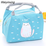 Weiyinxing Lunch Bag Thermal Insulated Bag Canvas Tote Pouch Kids School Bento Kawaii Dinner Container Picnic Food Storage