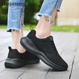 Weiyinxing Women Shoes Autumn Flats Gingham Sneakers Women Zapatillas De Mujer Outdoor Breathable Walking Ladies Shoes Candy Color