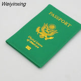 Weiyinxing leather USA Passport Cover Customized Travel Passport holder American Wallet Covers for Passports Girls America