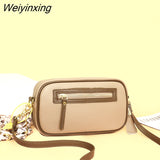 Weiyinxing Quality Natural Cowskin Female Shoulder Crossbody Tote Genuine Leather Bags For Women Casual Simple Small Women's Handbags