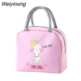 Weiyinxing Kawaii Lunch Bags For Girls Kids Children Women Thermal Insulated Lunch Box Tote Food Cooler Bag Milk Bottle Pouch