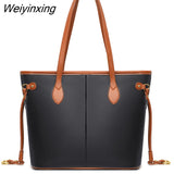 Weiyinxing Women Genuine Lether Crossbody Bag High Quality Handbag Girl Simple Tote Bag High Capacity Commuter Stylish Female Shoulder Bags