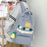 Weiyinxing Women’S Large Capacity Student Backpack High Appearance Level Girl Schoolbag Computer Bag Nylon Waterproof Book Pack Travel Bag