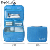 Weiyinxing Quality Travel Makeup Bags Women Waterproof Cosmetic Bag Toiletries Organizer Hanging Dry And Wet Separation Storage Bag