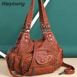 Weiyinxing Women Handbags High Quality Soft PU Leather Women's Bag Designer Women Shoulder Tote Bag New Fashion Luxury Female Messenger Bag